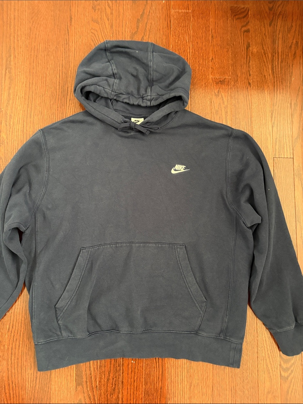Nike Dark Navy Pullover Hoodie with Small Chest Swoosh